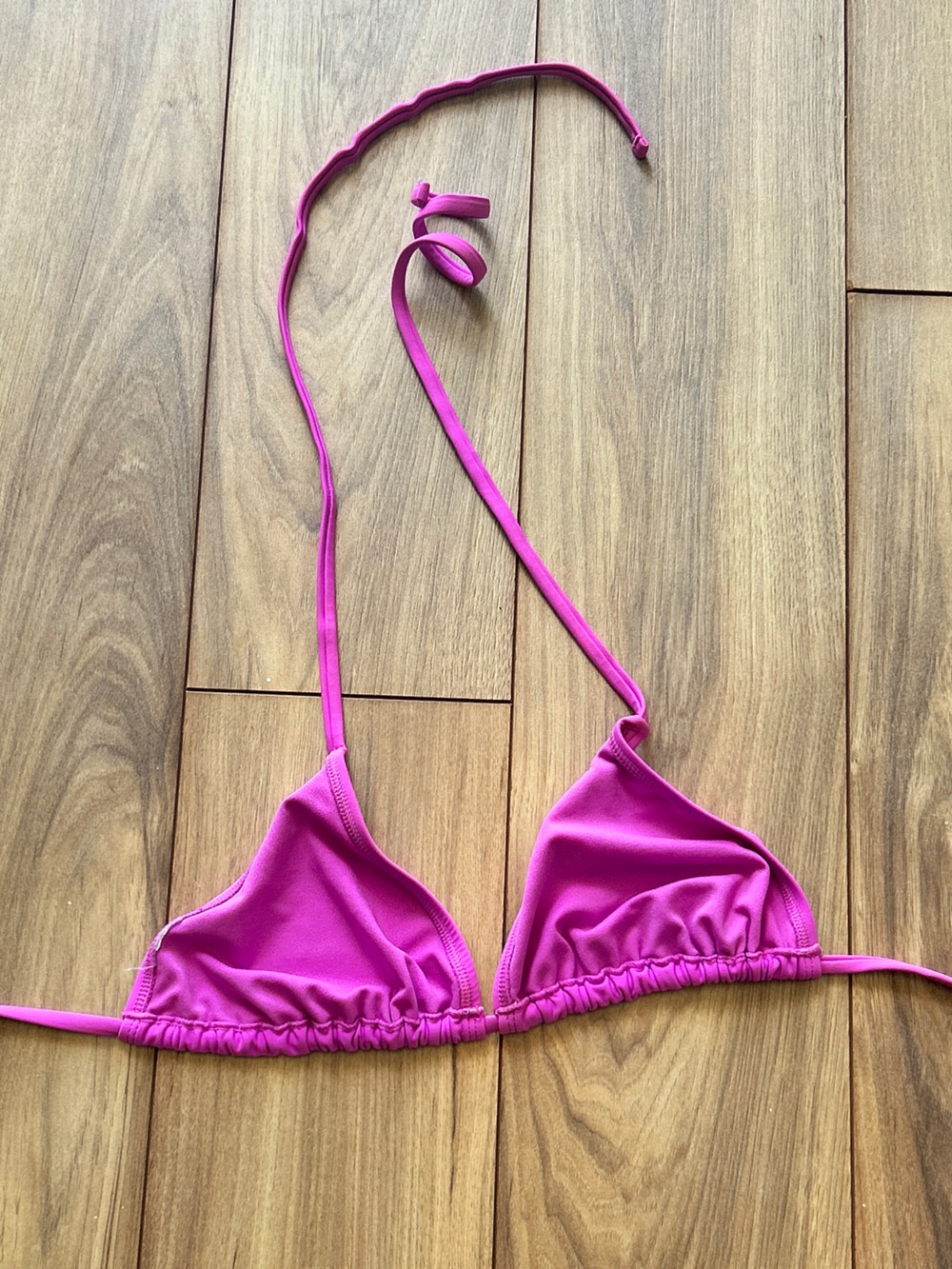 Women’s Pink Triangle Bikini Top - Bright Pink Swimwear